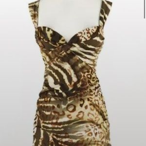 Marciano Tiger Print Bodycon Dress